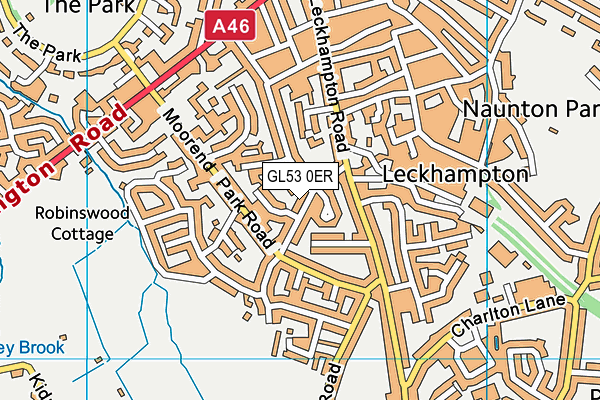 GL53 0ER map - OS VectorMap District (Ordnance Survey)