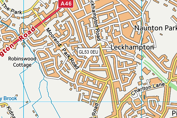 GL53 0EU map - OS VectorMap District (Ordnance Survey)