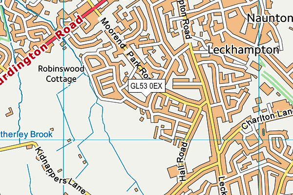 GL53 0EX map - OS VectorMap District (Ordnance Survey)