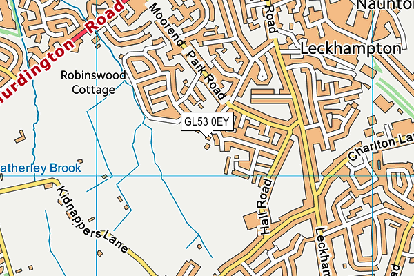 GL53 0EY map - OS VectorMap District (Ordnance Survey)