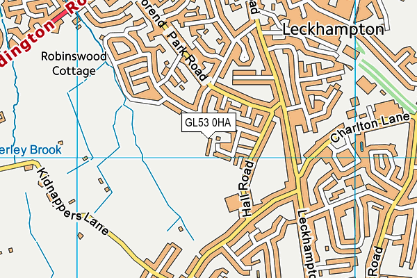 Burrows Field map (GL53 0HA) - OS VectorMap District (Ordnance Survey)