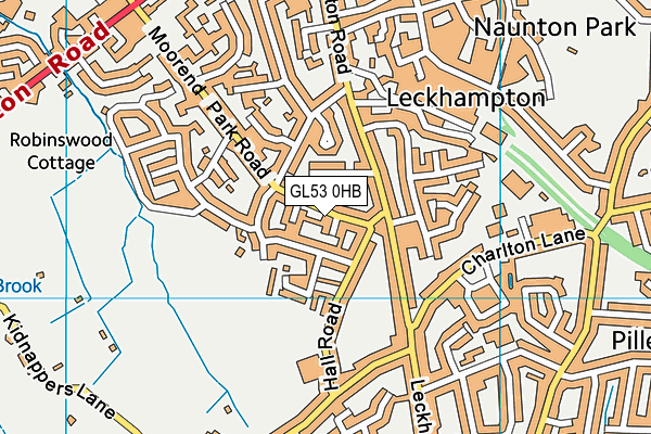 GL53 0HB map - OS VectorMap District (Ordnance Survey)