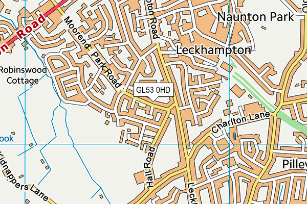 GL53 0HD map - OS VectorMap District (Ordnance Survey)