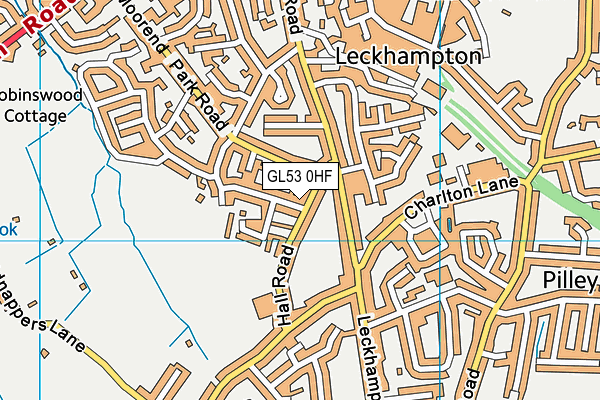 GL53 0HF map - OS VectorMap District (Ordnance Survey)