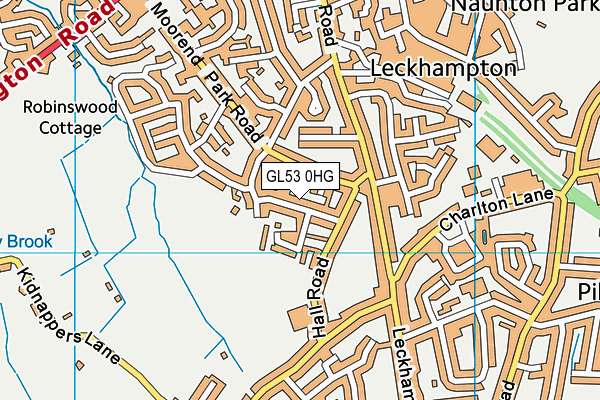 GL53 0HG map - OS VectorMap District (Ordnance Survey)
