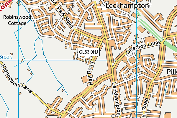 GL53 0HJ map - OS VectorMap District (Ordnance Survey)