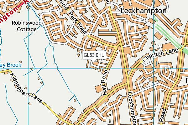 GL53 0HL map - OS VectorMap District (Ordnance Survey)