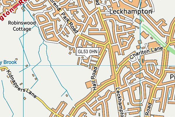 GL53 0HN map - OS VectorMap District (Ordnance Survey)