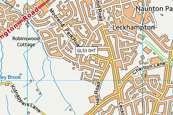 GL53 0HT map - OS VectorMap District (Ordnance Survey)
