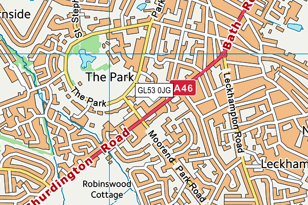 GL53 0JG map - OS VectorMap District (Ordnance Survey)