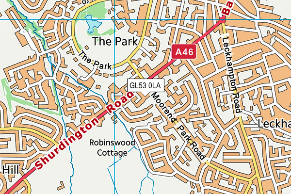 GL53 0LA map - OS VectorMap District (Ordnance Survey)