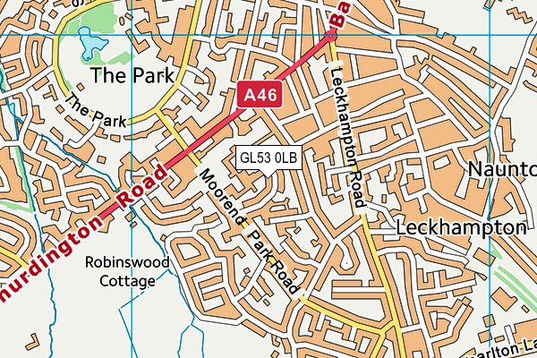 GL53 0LB map - OS VectorMap District (Ordnance Survey)