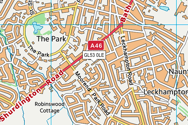 GL53 0LE map - OS VectorMap District (Ordnance Survey)