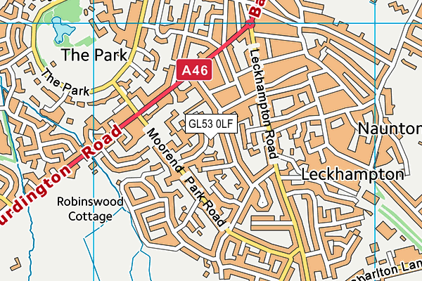 GL53 0LF map - OS VectorMap District (Ordnance Survey)