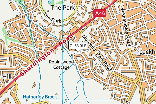 GL53 0LS map - OS VectorMap District (Ordnance Survey)