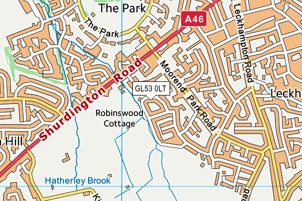 GL53 0LT map - OS VectorMap District (Ordnance Survey)