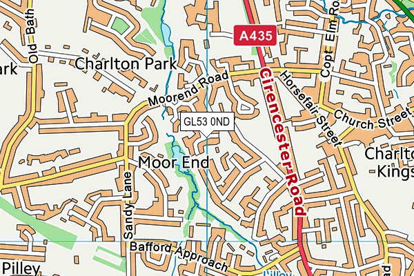 GL53 0ND map - OS VectorMap District (Ordnance Survey)