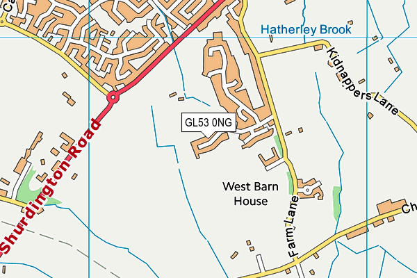 GL53 0NG map - OS VectorMap District (Ordnance Survey)