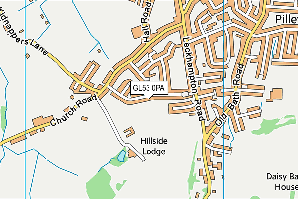 GL53 0PA map - OS VectorMap District (Ordnance Survey)
