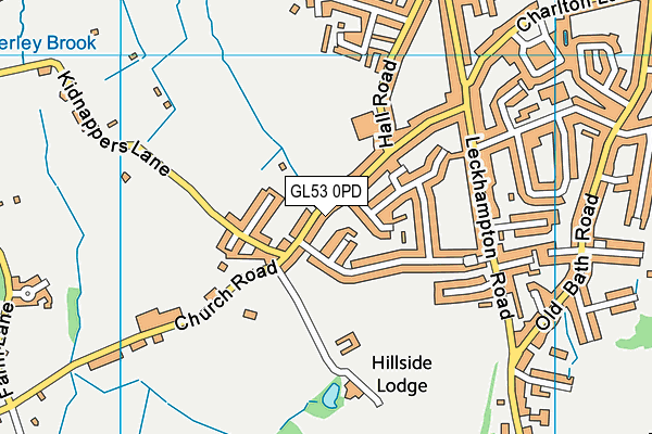 GL53 0PD map - OS VectorMap District (Ordnance Survey)