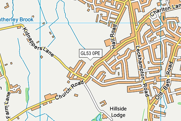 GL53 0PE map - OS VectorMap District (Ordnance Survey)