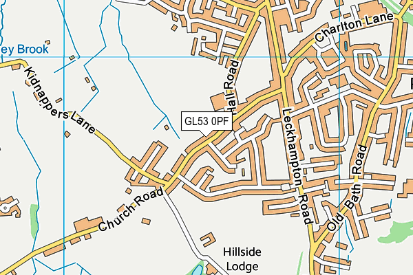 GL53 0PF map - OS VectorMap District (Ordnance Survey)