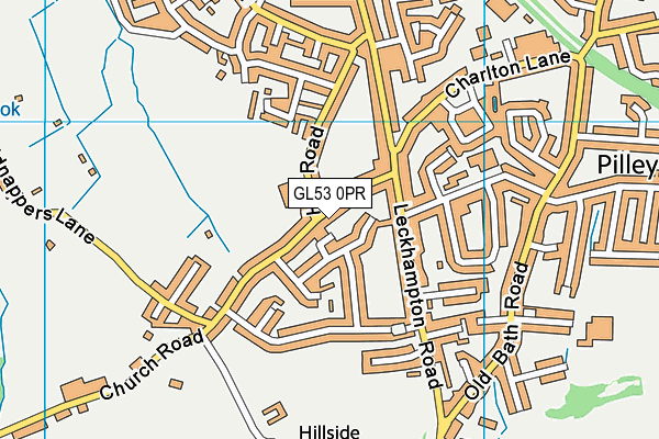 GL53 0PR map - OS VectorMap District (Ordnance Survey)