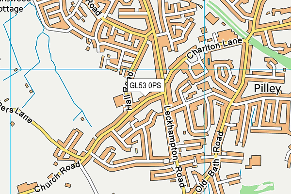 GL53 0PS map - OS VectorMap District (Ordnance Survey)