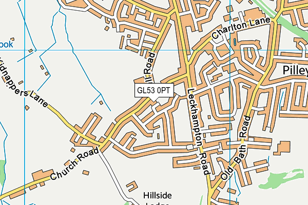 GL53 0PT map - OS VectorMap District (Ordnance Survey)