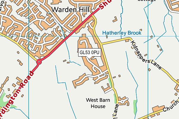 GL53 0PU map - OS VectorMap District (Ordnance Survey)