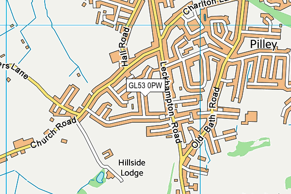 GL53 0PW map - OS VectorMap District (Ordnance Survey)