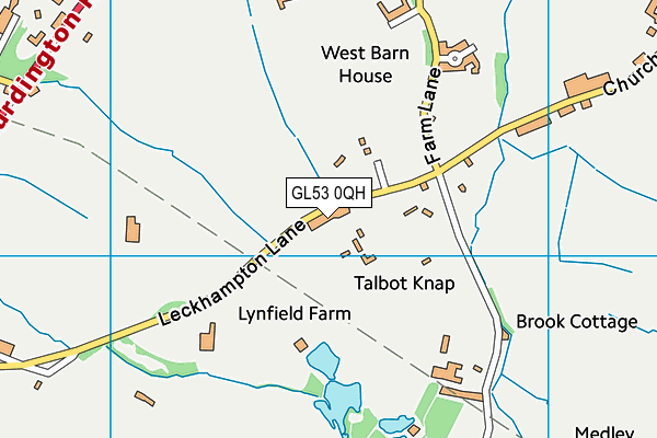 GL53 0QH map - OS VectorMap District (Ordnance Survey)