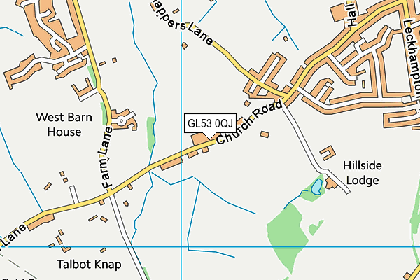 GL53 0QJ map - OS VectorMap District (Ordnance Survey)