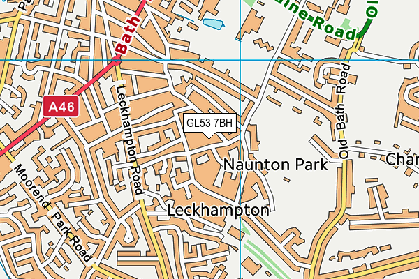 GL53 7BH map - OS VectorMap District (Ordnance Survey)