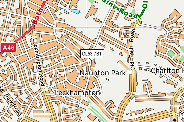 Naunton Park Primary School map (GL53 7BT) - OS VectorMap District (Ordnance Survey)