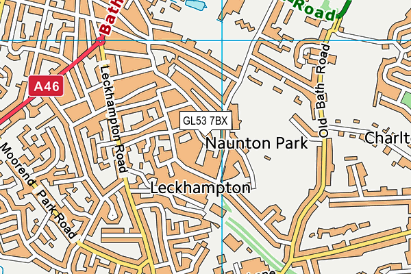 GL53 7BX map - OS VectorMap District (Ordnance Survey)