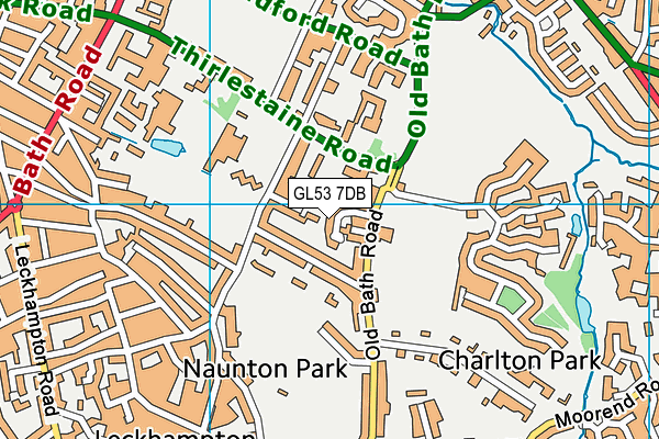 GL53 7DB map - OS VectorMap District (Ordnance Survey)