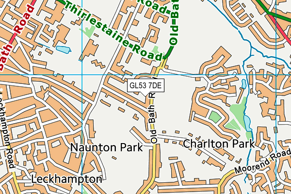 GL53 7DE map - OS VectorMap District (Ordnance Survey)