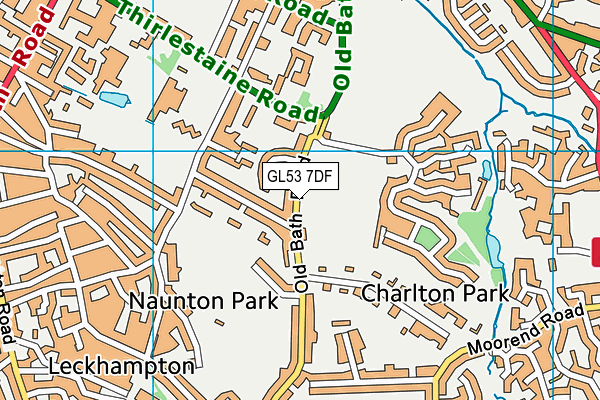 East Gloucestershire Club map (GL53 7DF) - OS VectorMap District (Ordnance Survey)