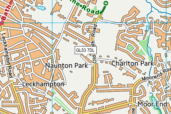 GL53 7DL map - OS VectorMap District (Ordnance Survey)