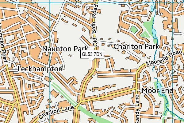 GL53 7DN map - OS VectorMap District (Ordnance Survey)
