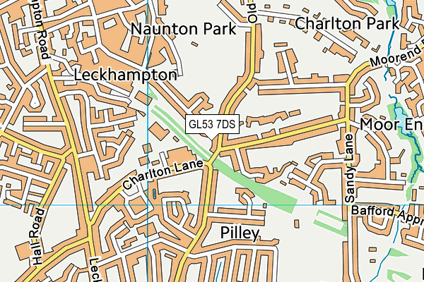 GL53 7DS map - OS VectorMap District (Ordnance Survey)