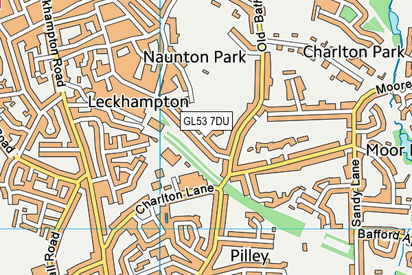 GL53 7DU map - OS VectorMap District (Ordnance Survey)