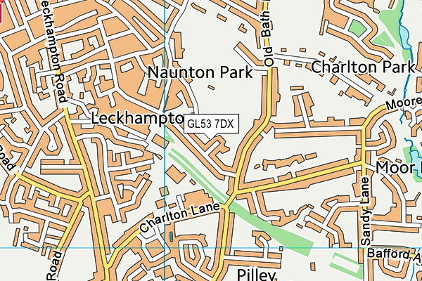 GL53 7DX map - OS VectorMap District (Ordnance Survey)