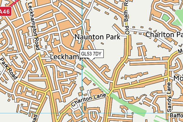 GL53 7DY map - OS VectorMap District (Ordnance Survey)