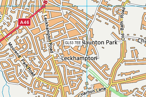 GL53 7EE map - OS VectorMap District (Ordnance Survey)