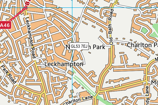 GL53 7EJ map - OS VectorMap District (Ordnance Survey)