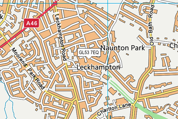 GL53 7EQ map - OS VectorMap District (Ordnance Survey)