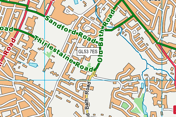 GL53 7ES map - OS VectorMap District (Ordnance Survey)