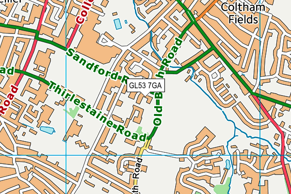 GL53 7GA map - OS VectorMap District (Ordnance Survey)